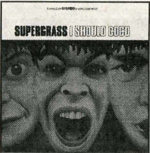 Supergrass album cover with 3 heads in the frame.